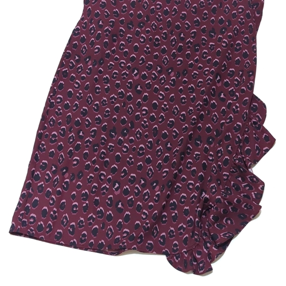 7 For All Mankind | V Neck | Maxi Dress | Abstract | Animal Print | Ruffles | - Picture 5 of 10